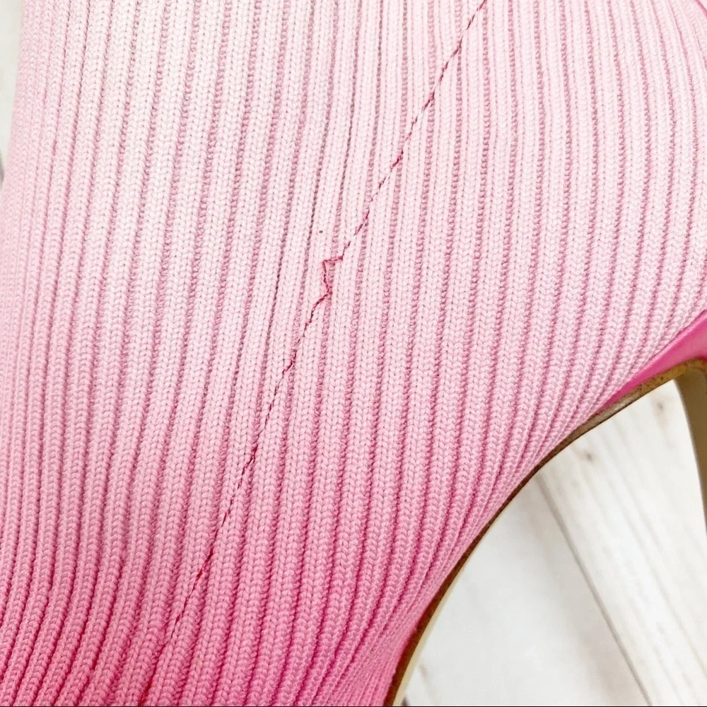 Steve Madden Dianne Pink Ombré Knit‎ Stiletto Boot Size 8 Women